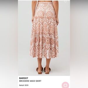 Bardot Broderie Maxi Skirt